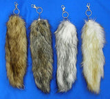 NATURAL FOX TAIL KEY CHAINS (Sold by the piece or dozen) *- CLOSEOUT NOW $ 2.50 EA