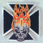 FRONT SKULL FLAMES PATCH (Sold by the piece)