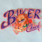 BIKER CHICK 4 INCH PATCH ( Sold by the piece or dozen ) *- CLOSEOUT AS LOW AS 75 CENTS EA