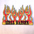 HELL RAISER FLAMES 4 INCH PATCH (Sold by the piece or dozen ) -* CLOSEOUT AS LOW AS 75 CENTS EA