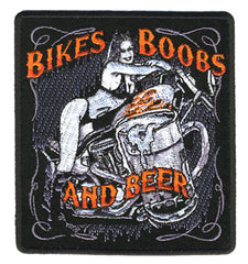 BIKES BOOBS & BEER PATCH (Sold by the piece)