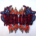 HARD CORE NEEDLES FLAMES 4 INCH PATCH (Sold by the piece or dozen ) CLOSEOUT AS LOW AS 75 CENTS EA