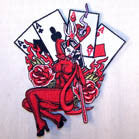 DEVIL BABE CARDS 4 IN PATCH (Sold by the piece OR dozen ) CLOSEOUT AS LOW AS 75 CENTS EA