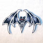 CREEPY BAT 3 INCH  PATCH (Sold by the piece or dozen ) CLOSEOUT AS LOW AS 50 CENTS EA