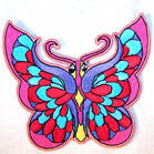 COLOR BUTTERFLY 3 inch  PATCH (Sold by the piece or dozen) - * CLOSEOUT NOW AS LOW AS 75 CENTS EA