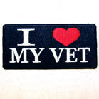 I LOVE MY VET 3 INCH PATCH (Sold by the piece or dozen ) CLOSEOUT AS LOW AS 75 CENTS EA