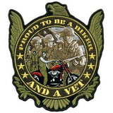 BIKER AND A VET PATCH (Sold by the piece)