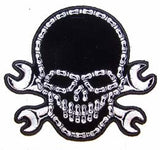 BIKE CHAIN SKULL PATCH (Sold by the piece)