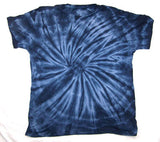 YOUTH PETITE ADULT SIZE NAVY BLUE SPIDER TIE DYED TEE SHIRT ( PIECE)