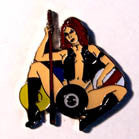POOL HALL GIRL HAT / JACKET PIN (Sold by the dozen)