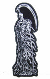 GRIM REAPER STANDING SLEEVE 6 IN EMBROIDERED PATCH  (sold by the piece )
