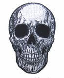 HUMAN SUB SKULL 4 IN EMBROIDERED PATCH  (sold by the piece )