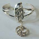 GRIM REAPER BRACELET W RING ON CHAIN (Sold by the piece) * - CLOSEOUT $ 6.75 EA