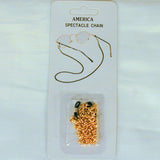 GOLD CHAIN HOLDER FOR SUNGLASSES (Sold by the dozen) - * CLOSEOUT NOW 25 CENTS EA