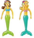 MERMAID 36 INCH INFLATABLE TOY ( sold by dozen/piece )