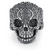 SILVER DECORATED SKULL METAL BIKER RING (sold by the piece)