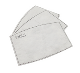 5 layer PM2.5 Activated Carbon Filter Mouth Non-woven Replaceable Insert ( 10 PACK OR LOT OF 50)