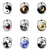 YIN YANG KEYCHAINS *PICK STYLE* (sold by the piece or assorted dozen)