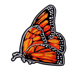 MONARCH ORANGE  BUTTERFLY 7 X 8 inch PATCH (Sold by the piece)