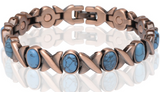 COPPER MAGNETIC TURQUOISE LINK BRACELET style #TQ/XO (sold by the piece )