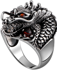 RED EYE DRAGON METAL BIKER RING (SOLD BY THE PIECE)