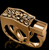 ROSE GOLD  HIDDEN COMPARTMENT SKULL METAL BIKER RING (sold by the piece)