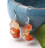 CARNELIAN STONE EARRINGS (sold by the pair)
