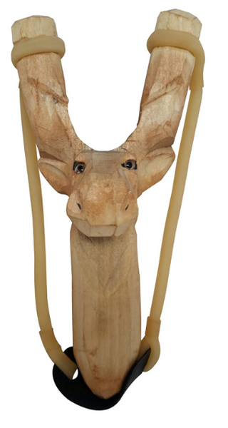 NatureLaunchers Hand-Carved Wooden Animal Slingshot