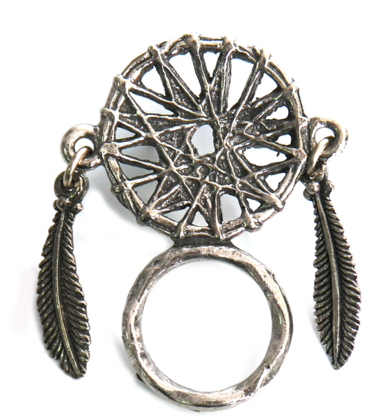 PEWTER DREAMCATCHER SUNGLASS HOLDER PIN (sold by the piece) Novelties