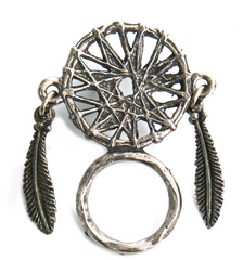 PEWTER DREAMCATCHER SUNGLASS HOLDER PIN (sold by the piece)