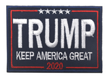 EMBROIDERED TRUMP KEEP AMERICA GREAT  HOOK & LOOP PATCH SIZE 3 1/2 X 2 1/2 (sold by the piece or dozen)