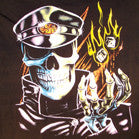 SKELETON FLAME DICE BIKER SHORT SLEEVE TEE-SHIRT (Sold by the piece)