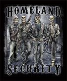 HOMELAND SECURITY SKELETON SOLDIERS SHORT SLEEVE TEE-SHIRT  (Sold by the piece)