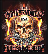 large 2nd AMENDMENT USA  BLACK SHORT SLEEVE TEE SHIRT (Sold by the piece)