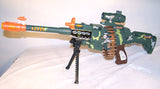 LIGHT UP MACHINE GUN WITH SOUND AND MOVING BULLETS (Sold by the piece)