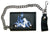 TRUCKER MUDFLAP GIRL BLUE FLAMES TRIFOLD LEATHER WALLETS WITH CHAIN (Sold by the piece)
