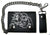 BULLDOG W SPIKED COLLAR TRIFOLD LEATHER WALLETS WITH CHAIN (Sold by the piece)