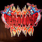 HARD CORE TATTOO NEEDLES CLOTH 45 INCH WALL BANNER (Sold by the piece) -* CLOSEOUT $1.95 EA