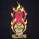 HELLBOUND COLORED CLOTH 45 IN WALL BANNER / FLAG  (Sold by the piece) -* CLOSEOUT ONLY $ 1.95  EA