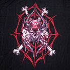 LARGE SPIDER SKULL IN WEB 45 INCH WALL BANNER / FLAG (Sold by the piece) -* CLOSEOUT ONLY $ 2.95 EA