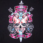 LOYAL TO NONE SKULL WITH DAGGER 45 IN WALL BANNER (Sold by the piece) -* CLOSEOUT ONLY 2.50 EA