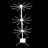 WHITE THREE LEVEL 29 INCH SPINNING DISPLAY RACK (Sold by the piece)