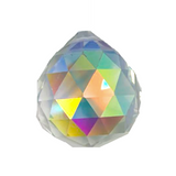 30mm CLEAR GLASS CRYSTAL PRISM RAINBOW LIGHT BALL (sold by piece or dozen)