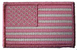 AMERICAN FLAG PINK left arm 3 INCH EMBROIDERED PATCH ( sold by the piece )