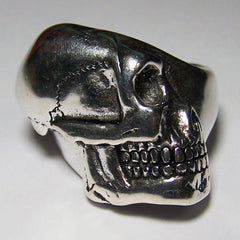 SIDEWAYS SKULL HEAD BIKER RING  (Sold by the piece)