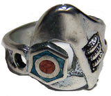 MECHANIC WRENCH ON BOLT SILVER DELUXE BIKER RING (Sold by the piece) *