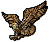 EAGLE IN FLIGHT 5 INCH EMBROIDERED PATCH ( sold by the piece )