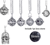 Essential Oil Locket Necklace With Lava Ball (sold by the piece or dozen)