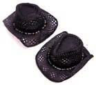 BLACK COLOR WOVEN COWBOY HATS (Sold by the piece)