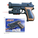 5.6" BLACK AND BROWN PLASTIC AIRSOFT BB GUN WITH LASER  (Sold by the piece)